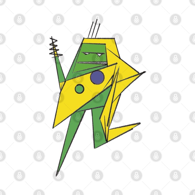 Zap the robot yellow and green by Nigh-designs