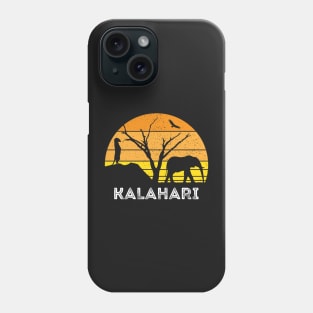Kalahari Desert Elephant Meerkat Sunset Safari Africa Phone Case