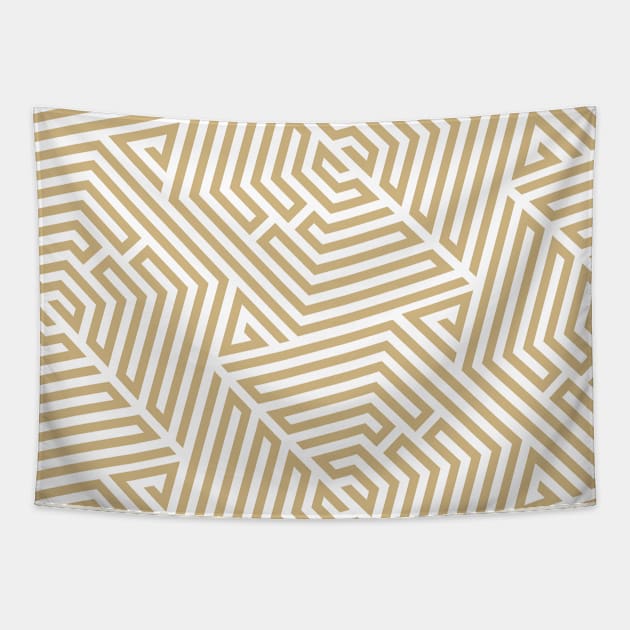 Maze pattern Tapestry by Vilmos Varga