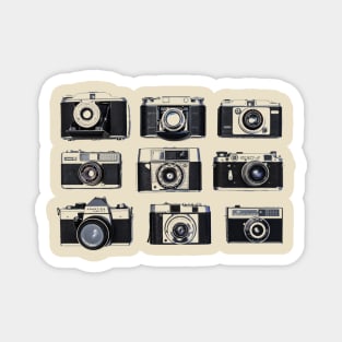 vintage cameras, collection Magnet