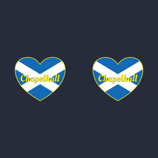 Chapelhall Scotland UK Scotland Flag Heart T-Shirt