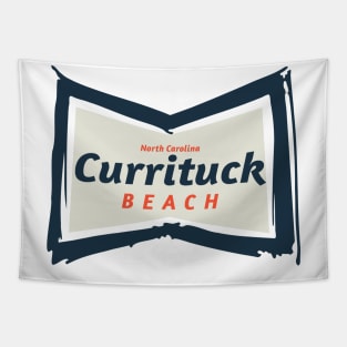 Currituck Beach, NC Summertime Vacationing Bowtie Sign Tapestry