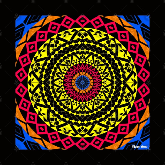 the circle of life in mandala pattern ecopop by jorge_lebeau