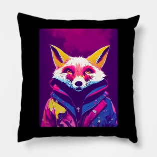 Fox in a jacket Pillow
