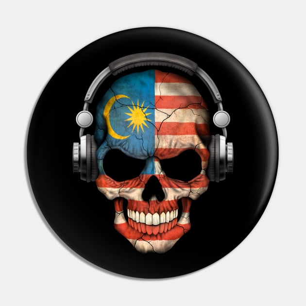 Dark Skull Deejay with Malaysian Flag Pin by jeffbartels