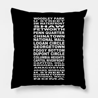 DC Neighborhoods Pillow