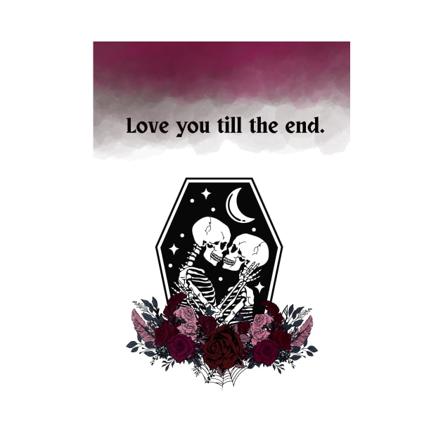 Goth Love You Till The End Watercolor by TheCorporateGoth