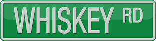 Whiskey Road Street Sign T-shirt Magnet