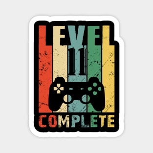 Vintage 11th Wedding Anniversary Level 11 Complete Video Gamer Birthday Gift Ideas Magnet