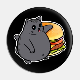 chonky black cat Pin