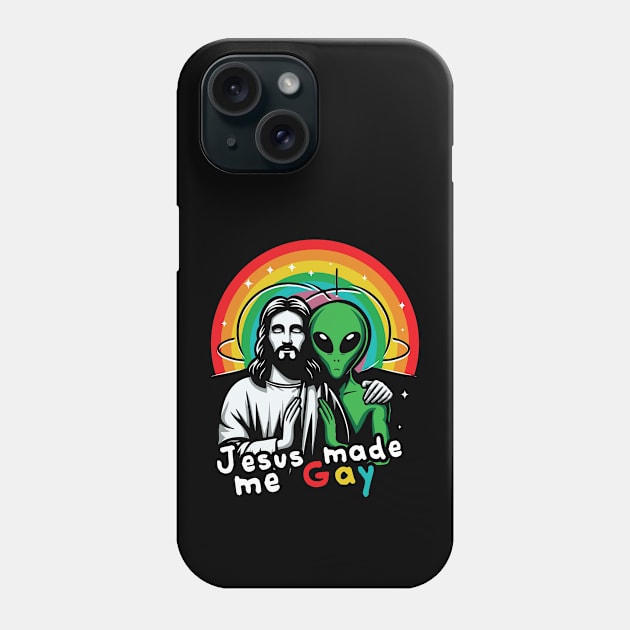 Jesus Made Me Gay Phone Case by Trendsdk