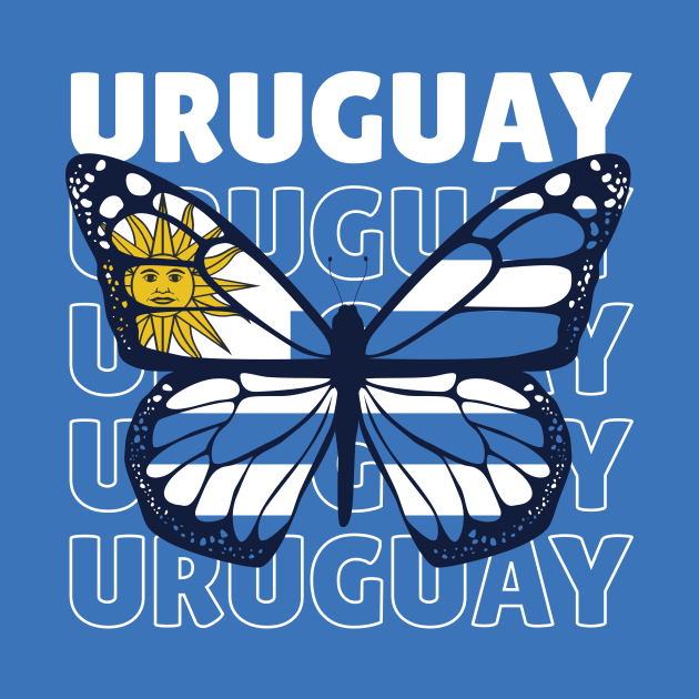 Uruguay Flag Butterfly // Uruguayan Pride by SLAG_Creative