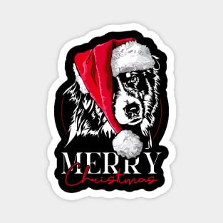 Santa Australian Shepherd Merry Christmas dog Aussie mom gift Magnet