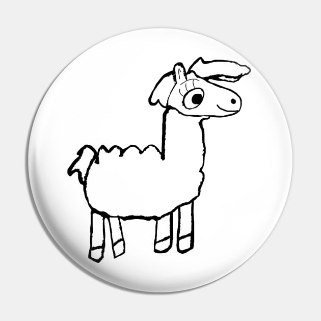 Dodie the Llama Pin by JadedAlice