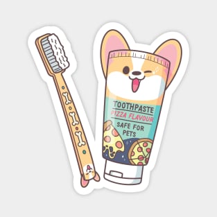 Corgi Dental Toothpaste Toothbrush Set (Pizza Flavour) Magnet