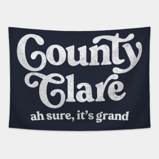 County Clare / Original Humorous Retro Typography Design Tapestry