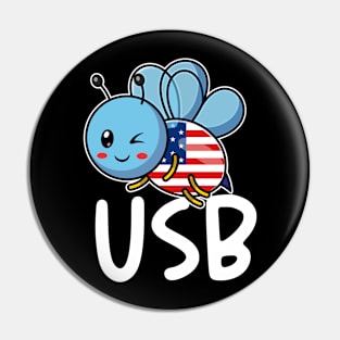 USB Design, American Bee Pin