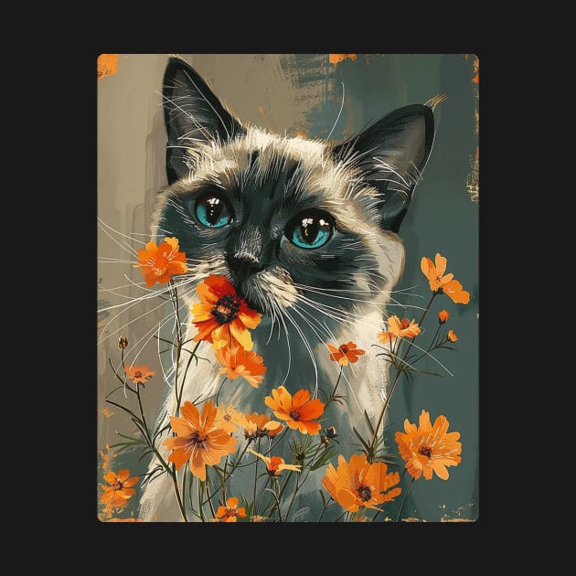 Ragdoll  Cat Flowers Photo Funny Cat Lover Gift Idea by karishmamakeia