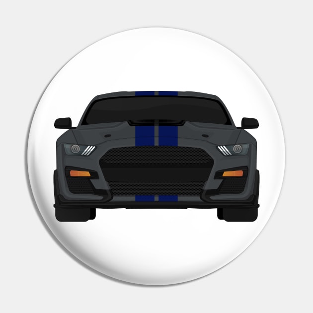 Shelby GT500 2020 Magnetic + Kona-Blue Stripes Pin by VENZ0LIC