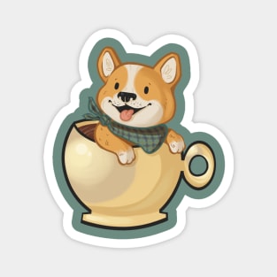 Corgi Puppuccino Magnet