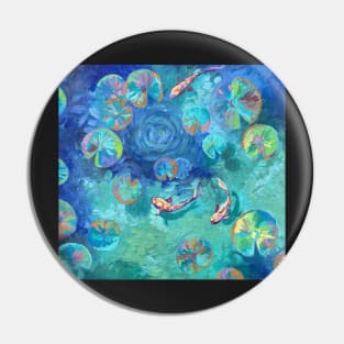 Pond of Fish and Lilly Pads Pin