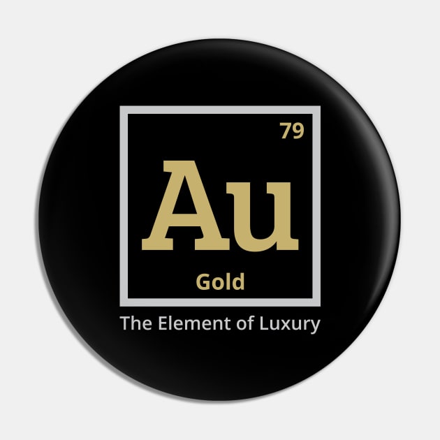 The Element of Luxury - Minimalistic Gold Design Pin by Magicform