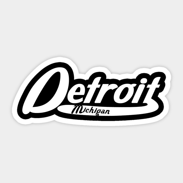 Detroit Michigan Vintage Logo Detroit Sticker Teepublic