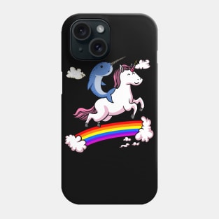 Narwhal Riding Unicorn Phone Case