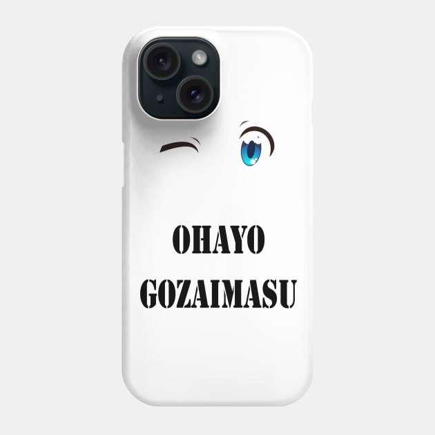 lovely good morning ohayo gozaimasu anime face Phone Case by Hohohaxi