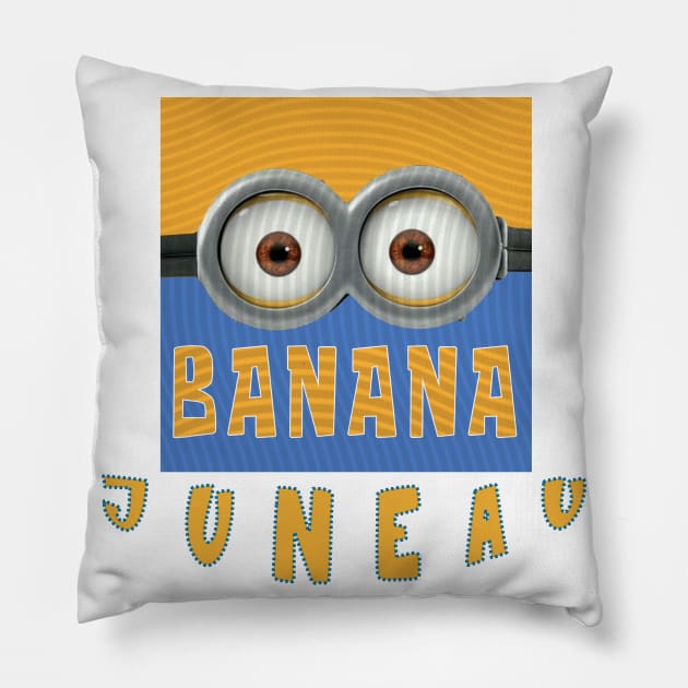 MINION BANANA USA JUNEAU Pillow by LuckYA