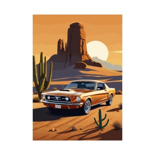 Muscle Car Desert Scene T-Shirt