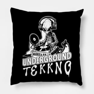 Underground Tekkno DJ Alien Raver Pillow