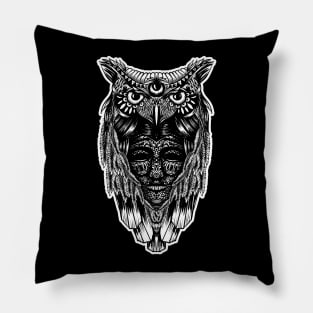 Owl and face Pillow