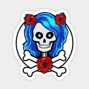 Girl Skull and Crossbones Magnet