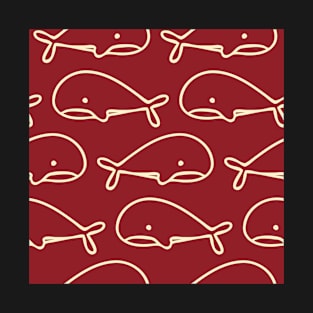 Cute Whales Pattern T-Shirt