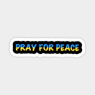 Pray for Peace blue & yellow Magnet