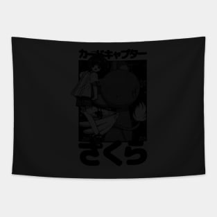 Kero and Sakura (black) Tapestry