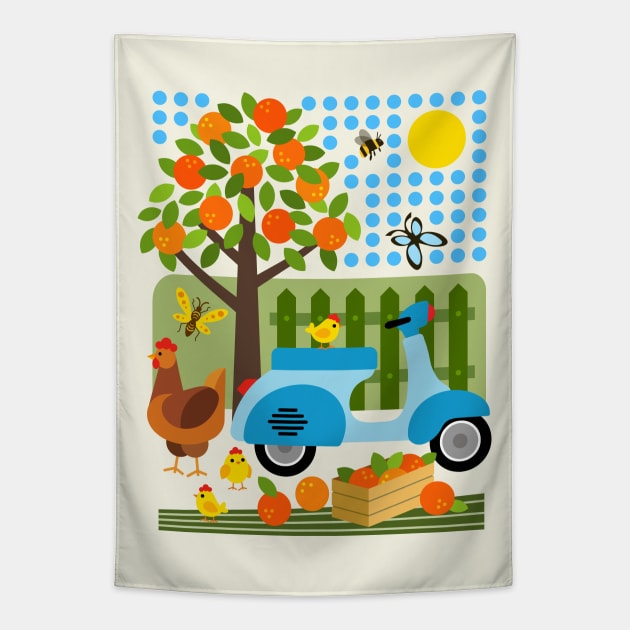 Scooter Tapestry by AdrianaStore