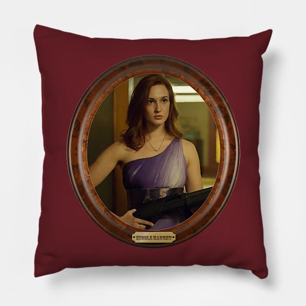 Nicole Haught - Oval Frame Pillow by pasnthroo