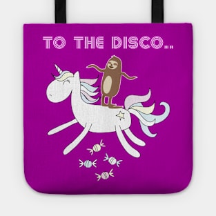 Unicorn Sloth Disco Tote