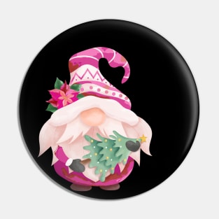 Retro Pink Santa Claus Vintage ginome Pin