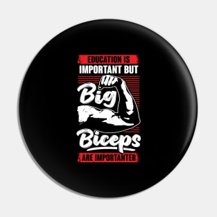 Funny Bodybuilding Biceps Fitness Bodybuilder Gift Pin