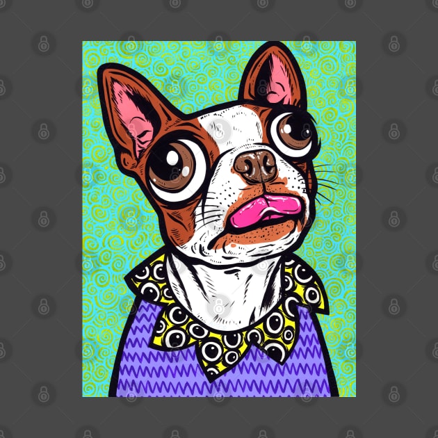 Brown Boston Terrier by turddemon