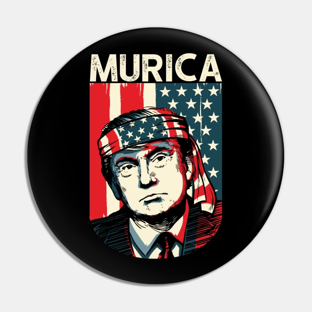 4th of July Trump Murica Merica USA Independence Day Pin by ghsp