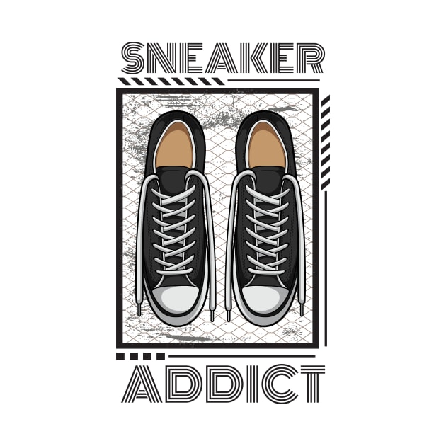 Retro Canvas Sneaker Addict by milatees