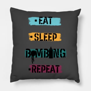 Eat Sleep BOMBING Repeat Pillow