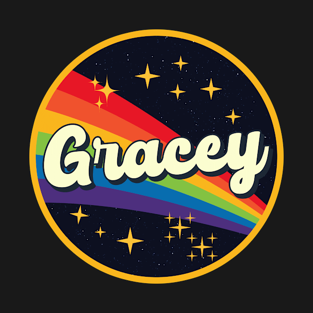 Gracey // Rainbow In Space Vintage Style by LMW Art