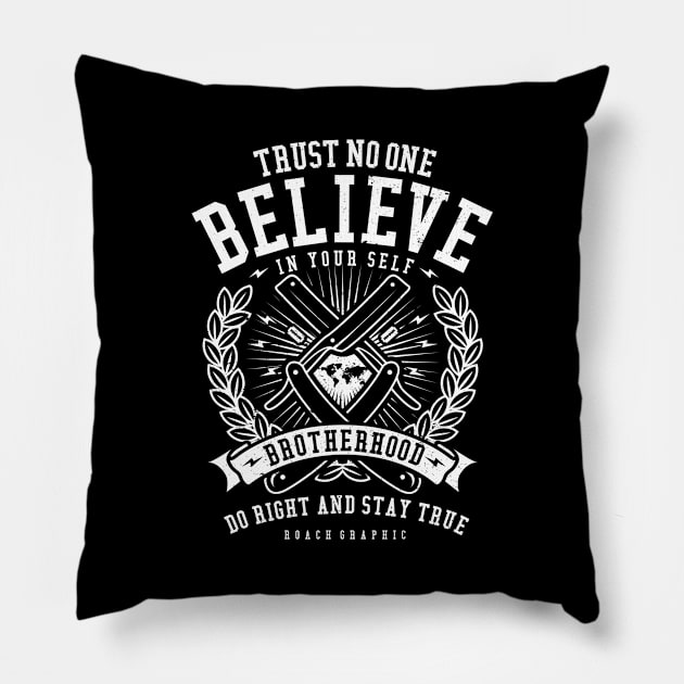 Trust No One Mural Pillow by Rebus28