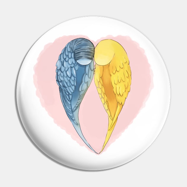 Heart Budgies Pin by merue