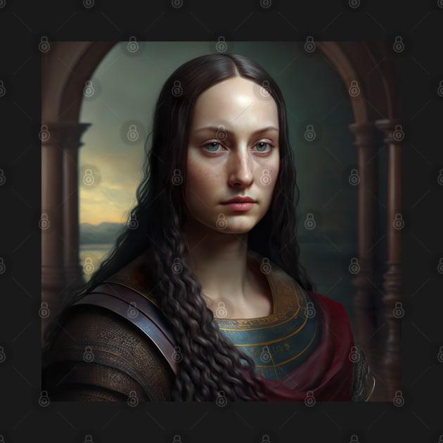 Mona Lisa Medieval Warrior Portrait by unrealartwork